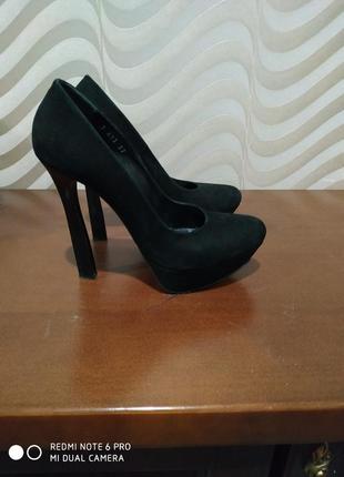 Туфли натуральный замш