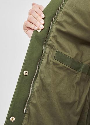 Куртка ветровка h&amp;m хаки пиджак парка зеленая4 фото