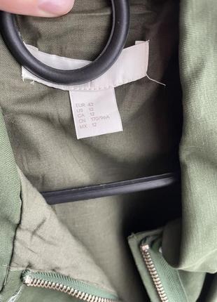 Куртка ветровка h&amp;m хаки пиджак парка зеленая3 фото