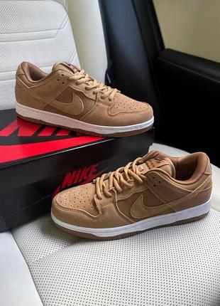 Мужские темно бежевые замшевые кроссовки nike sb dunk low 🆕 найк сб данк8 фото