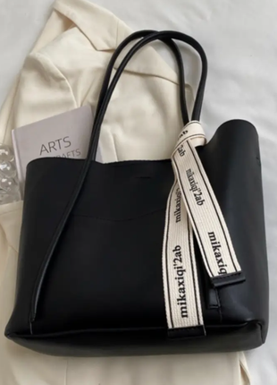 Женская сумка  вместительная 2в1   с кошельком 29*35   rin845-ели : 102-pве