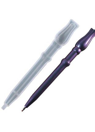 Форма для епоксидної смоли finding молд ручка силіконовий білий 14.7 см х 1.8 см1 фото