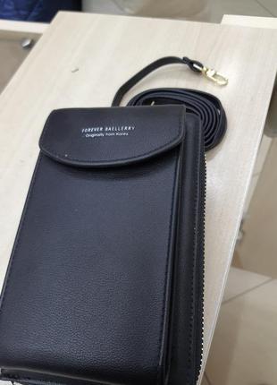 Женская мини сумочка клатч, маленькая сумка для девушек, модный женский кошелек-клатч черный1 фото