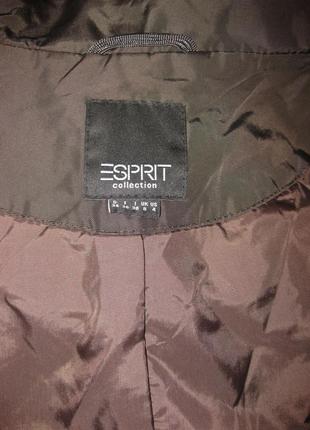Темная куртка ветровка длинная с поясом с карманами плащ esprit км1587 демисезон без капюшона10 фото
