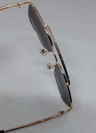 Мужские в стиле louis vuitton очки солнцезащитные серо фиолетовый градиент в золотом металле5 фото
