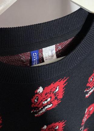 H&m чоловічий светер з вовками4 фото