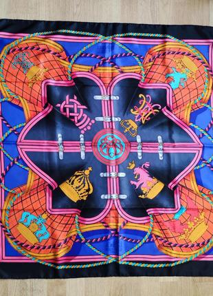 Hermes silk grande tenue scarf шелковый платок каре.2 фото