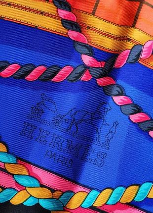 Hermes silk grande tenue scarf шелковый платок каре.4 фото