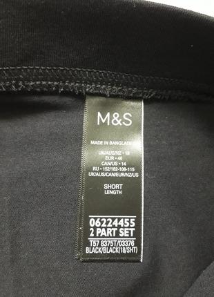 Классные базовые хлопковые укороченные лосины леггинсы батал m&s collection4 фото