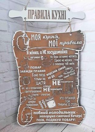 Постер. правила кухні українською мовою1 фото