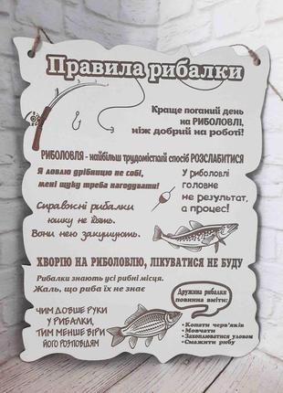 Постер. правила рибалки українською мовою