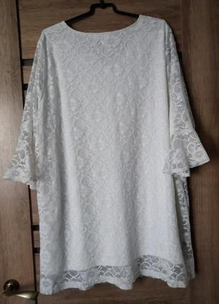 Кружевна  подовжена блуза-туніка mia moda4 фото