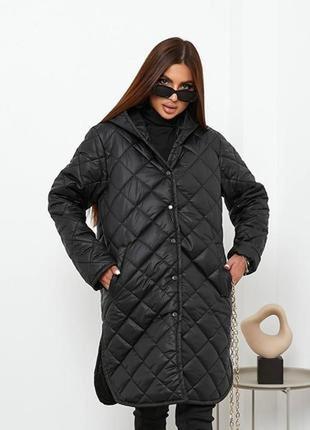 Чудова тепла стьобана куртка oversize monkler6 фото