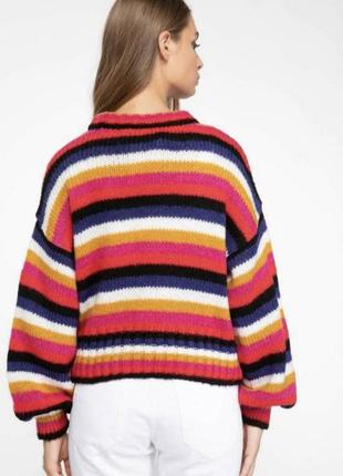 Красивый яркий джемпер пуловер от defacto l3 фото