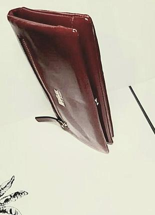 Шкiряний рудий гаманець легкий мiсткий ivorx4 фото