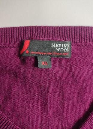 Классический пуловер merino wool 100% - тонкая шерсть3 фото