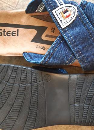 Тапочки мужские джинсовые ортопедические , 41-45 размеры.