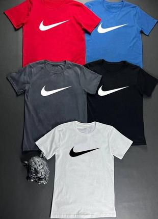 Мужская футболка nike черная / красная / синяя / серая / бежевая / белая / хаки