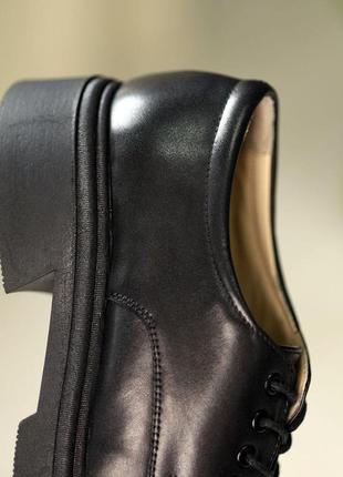 Женские туфли кожаные демисезонные shanda черные10 фото
