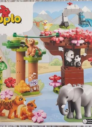 Ігровий набір дикі тварини азії lego duplo (10974) для малюків наповнений кумедними деталями та диво7 фото