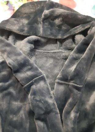 Халат махровый серый для мальчика 128 см (7-8 лет).2 фото