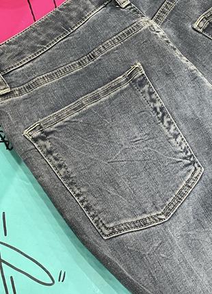 Завужені стрейч джинси з фабричним потертостями topman spray on skinny10 фото