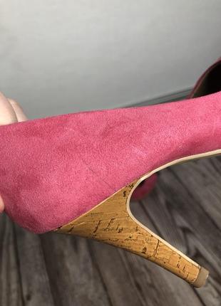Розовые туфли на каблуке 36 размер8 фото