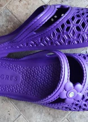 Сланцы женские пляжные с закрытым носком из пвх (пена)  , фиолетовые,  36-41 размер.