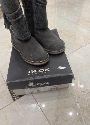 Теплі модні чоботи geox джеокс розмір 27 сірі дитячі чобітки на зиму джеокс нові