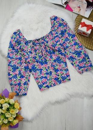 Блуза красивая цветочная блузка цветочный принт2 фото