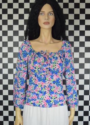 Блуза красивая цветочная блузка цветочный принт3 фото