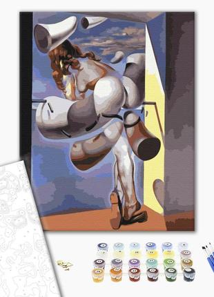 Картина по номерам 40х50 на деревянном подрамнике "содомское самоудовлетворение невинной девы. сальвадор дали"