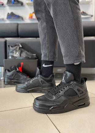 Кросівки nike air jordan retro 4 all black