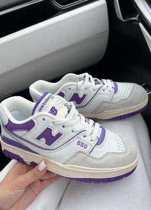 Кроссовки new balance 550 white violet3 фото