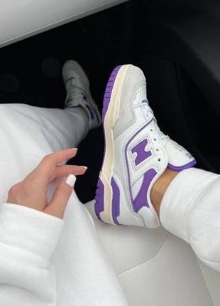 Кроссовки new balance 550 white violet4 фото