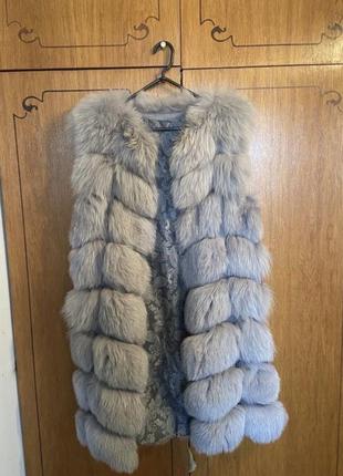 Безрукавка шилетка шуба писець писец натуральне хутро zara зара