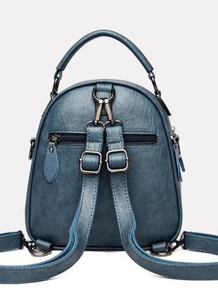 Стильный женский мини рюкзак сумка кенгуру эко кожа, маленький рюкзачок сумочка3 фото