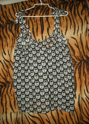 Супер майка"zara basic"р.52,100%шелк-120грн.