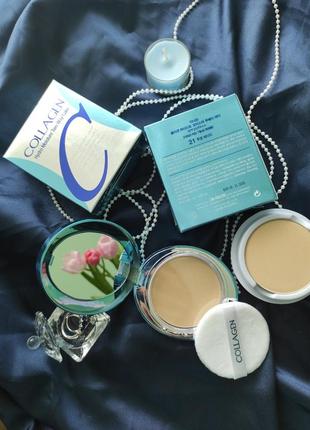 Зволожуюча колагенова пудра із змінним блоком enough collagen hydro moisture two way cake spf25 № 13 pa++