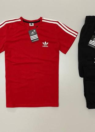 Спортивний набір  футболка-штани adidas унісекс 4кольора, xs/s/m/l/xl/xxl