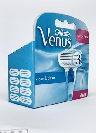 Gillette venus 3, 8шт. джилет для бритья оригинал