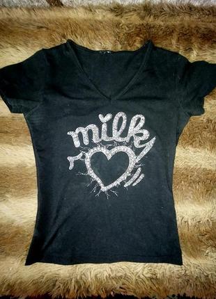 Футболка чорна 44-46 milk