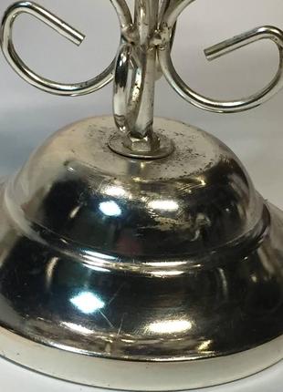 Подсвечник декор для 5-и свечей 30 см. статуетка фигурка синий букет цветы н1278