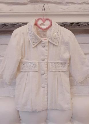 Шикарний плащик wojcik 80-92 р кремового кольору