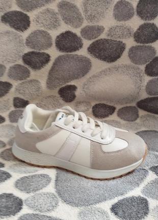 Комбинированные кроссовки кожа замша