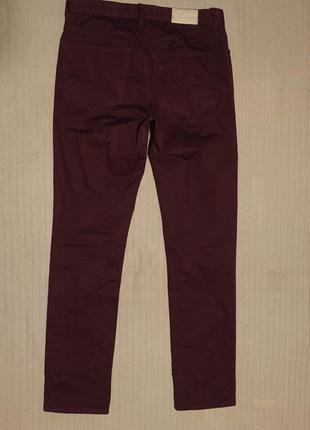 Чудові вузькі джинси бордового кольору h&amp;m швеція 31 р.8 фото