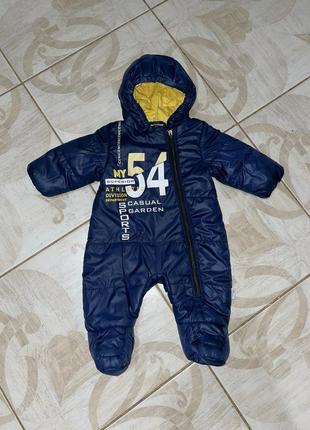 Демісезонний комбінезон шапочка з шарфиком 68см 6 міс