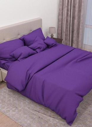 Полуторні комплекти ліжка однотонні, постільна білизна 1.5 спальне 145х215 см бязь шоколад7 фото