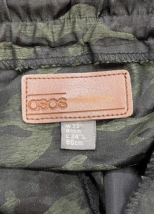 Брючні штани на утяжках камуфляжний принт хамелеон asos camo paints10 фото