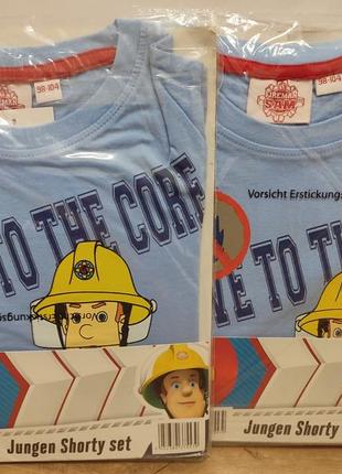 Набор футболка и шорты, пижама fireman sam.1 фото